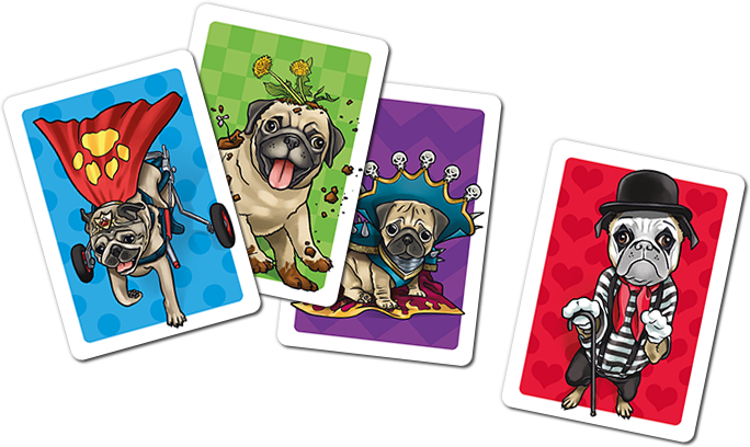 4 pug cards